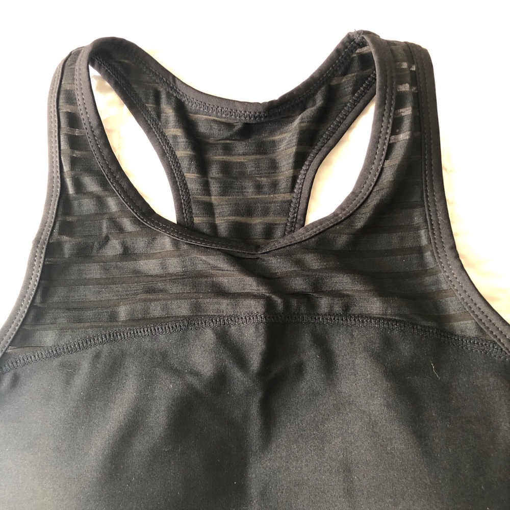 Sheer Panel Racerback Sports Bra - Picture 5 of 6